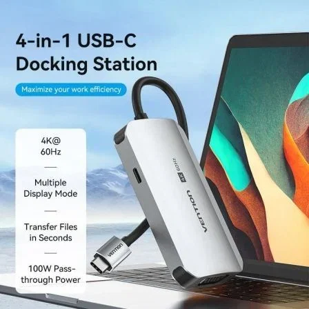 Vention Docking USB Tipo-C TQAHB con HDMI, VGA, USB y PD Gris